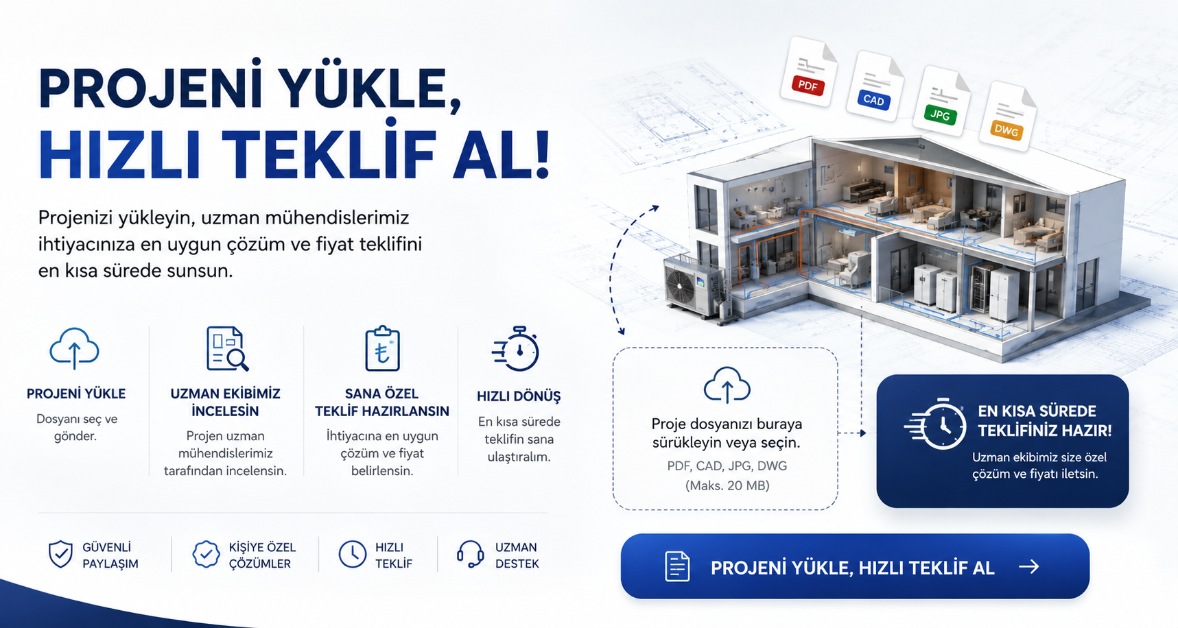 Projeni Yükle, Hızlı Teklif Al: İklimlendirme Projelerinde Doğru Çözümün En Hızlı Yolu