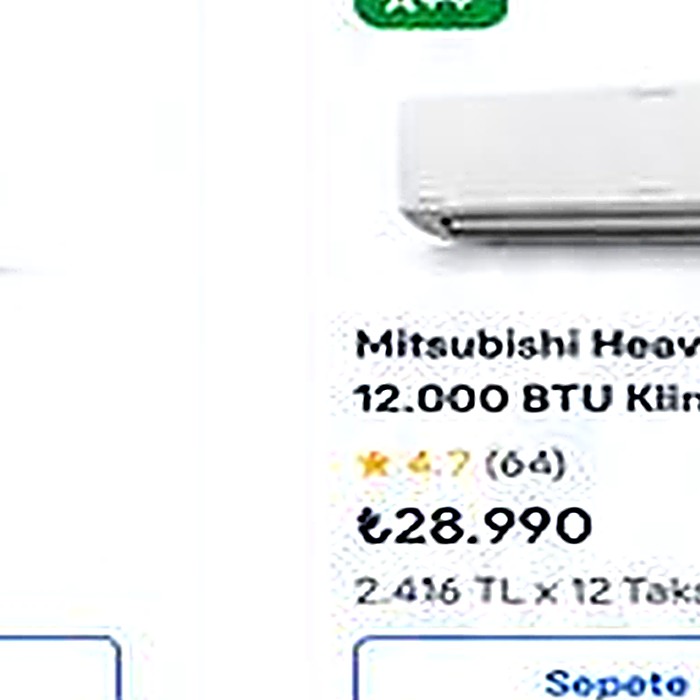 Mitsubishi Heavy 12.000 BTU Klima